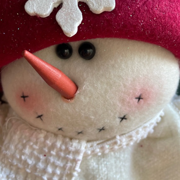 Snowman Christmas Advent Calendar Fabric Pocket Wall Hanging Appliqué - Picture 4 of 4